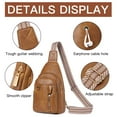 thumbnail image 6 of GAEKEAO Sling Bag for Women Crossbody Bags Fanny Pack Vegan Leather Chest Bag Travel Shoulder Belt Purse Backpack Gifts, 6 of 7
