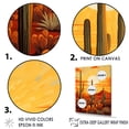 thumbnail image 3 of Designart "Dusk Cactus Silhouettes" Cactus Wall Art Living Room, 3 of 7