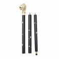 thumbnail image 4 of Maritime Treasures Lion Head Brass & Wood Walking Cane: 36" Handcrafted Antique Style Folding Walking Stick with Decorative Brass Inlays, 4 of 5