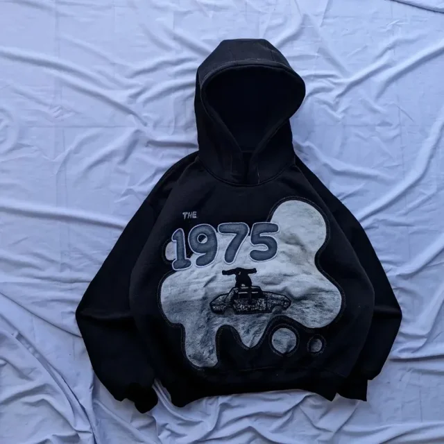Sudadera con capucha de gran tamaño con estampado de letras nuevas de moda europea y americana para mujer, sudadera con cremallera informal estilo punk gótico Y2k Harajuku para hombre