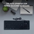 thumbnail image 2 of Teclado plegable CUTICAT USB 105 teclas Español Impermeable Negro, 2 of 8