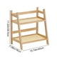 thumbnail image 3 of Estantes Metálicos de Doble Capa para Escritorio, Organizador de Madera Beige, para Dormitorio y Cocina, 39,5 X 28,5 X 18 Cm, Diseño Elegante Que Ahorra Espacio para El Hogar y La Oficina., 3 of 7