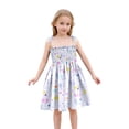 thumbnail image 1 of Robe Fille Bébé Été Imprimé Floral Robe à Bretelles Légère Décontractée avec Attaches Réglables pour Plage Robe Bébé Blanche 18 Mois-24 Mois, 1 of 4