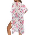 thumbnail image 5 of HELLHERO Rose Long Kimono Swimsuit Cover Up Lightweight High Quality Fabrics Quick Dry Bikini Coverups, 5 of 6