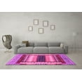 thumbnail image 3 of Ahgly Company Indoor Round Abstract Pink Modern Area Rugs, 7' Round, 3 of 4