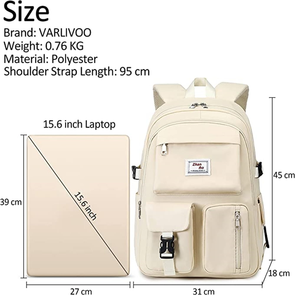 Petmoko Laptop Backpacks 15.6 inch School Bag College Backpack Anti Theft Travel Daypack Large Bookbags for Teens Girls Women Students (Black), Girl's
