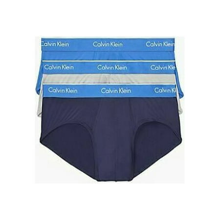 Calvin Klein NP2162O-937 Men's Multicolor Plus 3-Pack Hip Brief Underwear UW231 (S)