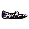 thumbnail image 4 of Nufoot Betsy Lou Women's Shoes, Best Foldable & Flexible Flats, Slipper Socks, Travel Slippers & Exercise Shoes, Dance Shoes, Yoga Socks, House Shoes, Indoor Slippers, Purple Flowers, X-Large, 4 of 8
