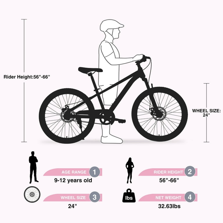 24 inch bike frame for what height sale