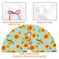 thumbnail image 4 of Yiaed White Polka Dot Sunflower A Print Christmas Tree Skirt , Tree SkirtsTree Mat for Christmas Winter Holiday Indoor Decorations-30", 4 of 7