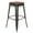 Black/Teak, variant on Flash Furniture High Backless Poly Resin Bar Stool, Black Teak