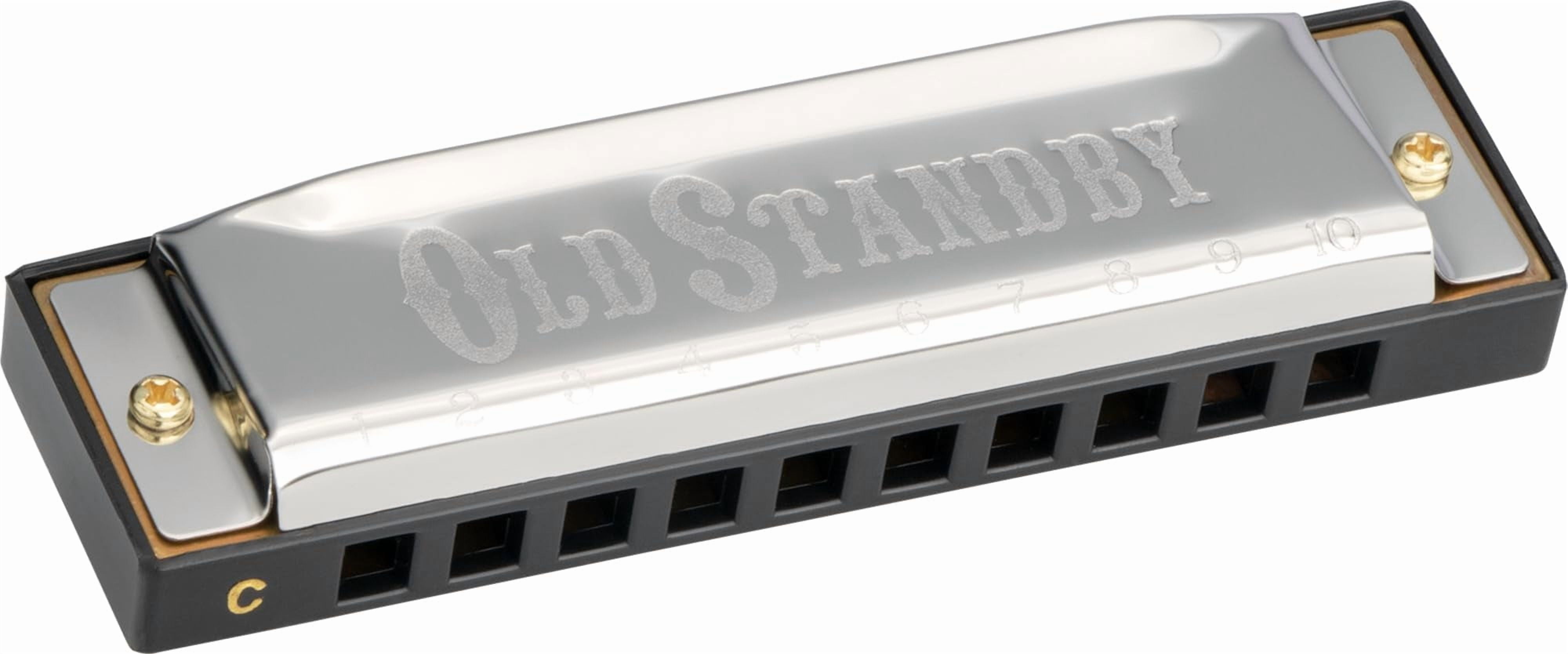 Hohner Old Standby Harmonica - Key of C Bundle with Case, Pouch, Online Manual, and Austin Bazaar Polishing Cloth