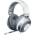 thumbnail image 1 of Razer Kraken Gaming Headset: Lightweight Aluminum Frame - Retractable Noise Isolating Microphone - For PC, PS4, PS5, Switch, Xbox One, Xbox Series X & S, Mobile - 3.5 mm Headphone Jack - Mercury White, 1 of 6