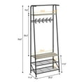 thumbnail image 3 of QinaQin Modern Hall Tree with Storage Bench, Durable Metal Frame, Wood-Look Finish, Coat Rack and Shoe Storage for Entryway, 3 of 6
