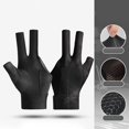 thumbnail image 1 of Pool Cue Guantes de billar Mano izquierda Accesorios de billar Universal Mujeres Hombres Elástico Transpirable Juegos de interior Tres Finger Show Gua negro gris shamjiam Guantes de billar, 1 of 8