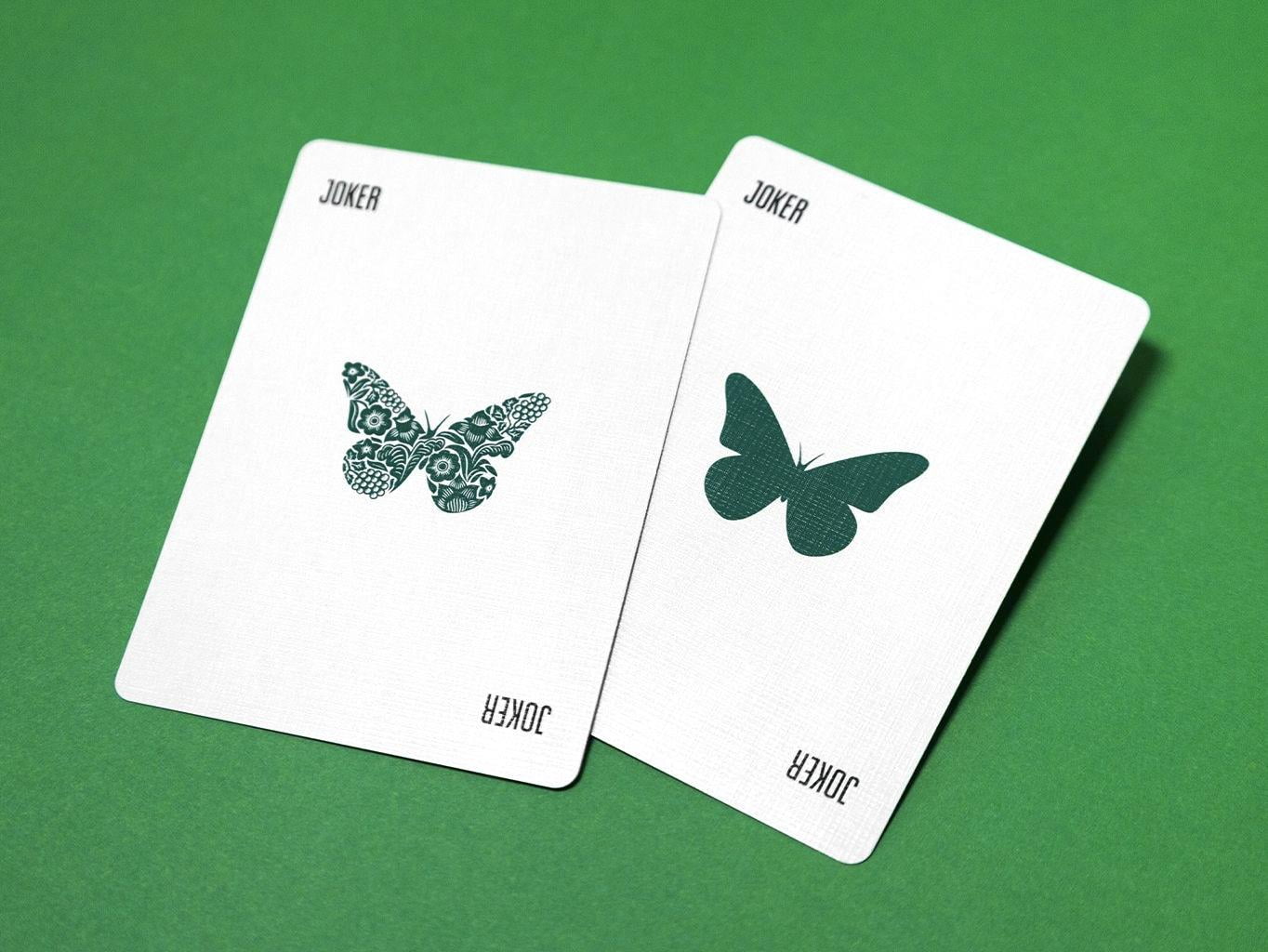Butterfly Playing Cards Workers (Green Kickstarter Exclusive) Playing Cards