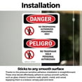 thumbnail image 3 of (2 Pack) No Trespassing Authorized Only Bilingual OSHA Danger Sign, 3 of 7