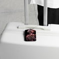 thumbnail image 5 of PhooArto 2 Pcs Pink Flower Skeleton Luggage Tag for Suitcases, Leather Baggage Tags Identifiers for Travel, Stainless Steel Loop Name ID Label for Women Bag Backpack, 5 of 6