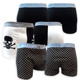 thumbnail image 3 of Crazy Cool Men's Cotton Boxer Briefs Underwear Variety Designs of 6-Pack, 3 of 3