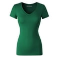 thumbnail image 3 of MixMatchy Women's Basic Solid Multi Colors Fitted Short Sleeve T-Shirt [S-3XL], 3 of 5