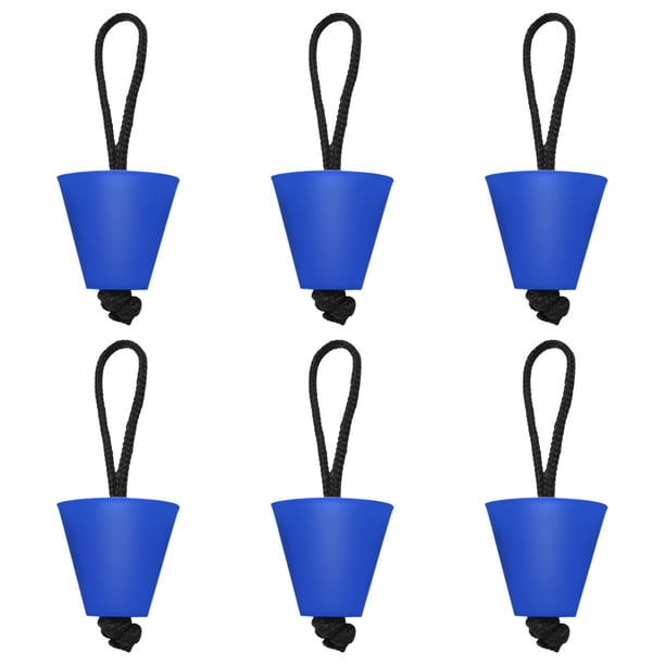 Enchufe Scupper Irfora 6PCS / 8PCS Universal Kayak Scupper Plug Kit Tapones de silicona Scupper Tapones de drenaje Tapones de tapón con cordón Irfora Enchufe Scupper