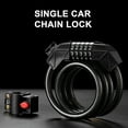 thumbnail image 1 of Neinkie Bicycle Chain Lock Five-digit Combination High Safety Performance Steel Wiring Thicken Texture Bike Cable Code Lock for Riding, 1 of 7