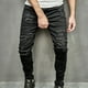 thumbnail image 1 of Pantalones largos para hombre, casuales, de mezclilla, de algodón, rectos, rotos, con agujeros, pantalones largos, pantalones para hombre, 1 of 9