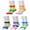 Assorted, variant on Kids Girls' 5 Pack Seamless Rainbow Stripes Crew Socks