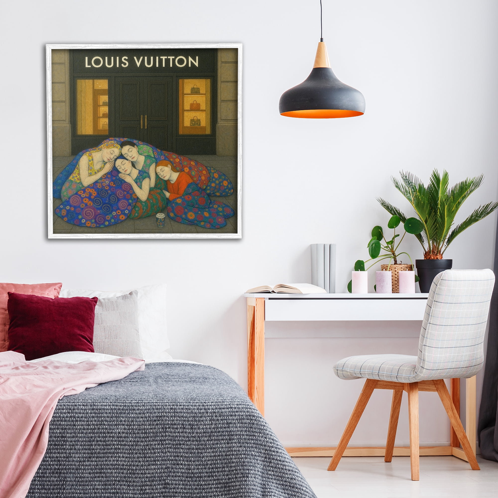 Stupell Industries Iconic Style Fashion Shop White Framed Giclee Art, design by Grotto Studios