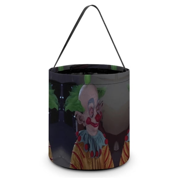 Killer Klowns from Outer Space Clown Halloween Candy Bag, Trick Or Treat Bags - Light Candy Buckets & Tote Bags for Halloween Parties