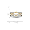 thumbnail image 3 of Solid 14k Gold Two-Tone Diamond Wrap (9mm) (1/4ct.) - Size 7.5, 3 of 3