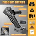 thumbnail image 2 of Upgraded Oscillating Multi Tool Compatible with Dewalt 20V Max Battery, Cordless Oscillating Tool with Brushless Motor 20000 OPM, 7 Gear for Cutting, Sanding, Scraping, Tool Only, 2 of 8