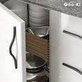 thumbnail image 5 of Goo-Ki 6.3''/7.6'' Double Hole Centers Matt Black Cabinet Pull, Modern Handle Minimalist Drawer Handle Wardrobe Cabinet Door Handle, 6 Pack, 5 of 5