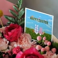 thumbnail image 3 of 3drose, Happy Easter with Eggs in Grass Font, Bunny Backs, Carrots, Pastels, 6 Greeting Cards with Envelopes, 3 of 7