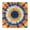 Orange Purple Blue, variant on Orange Purple Blue Tie Dye Mandala Pattern Square Fitted Tablecloth with Elastic Edge,Square Table Cover,Washable Elastic Table Cover for Home Kitchen Party Decor 34"x34"