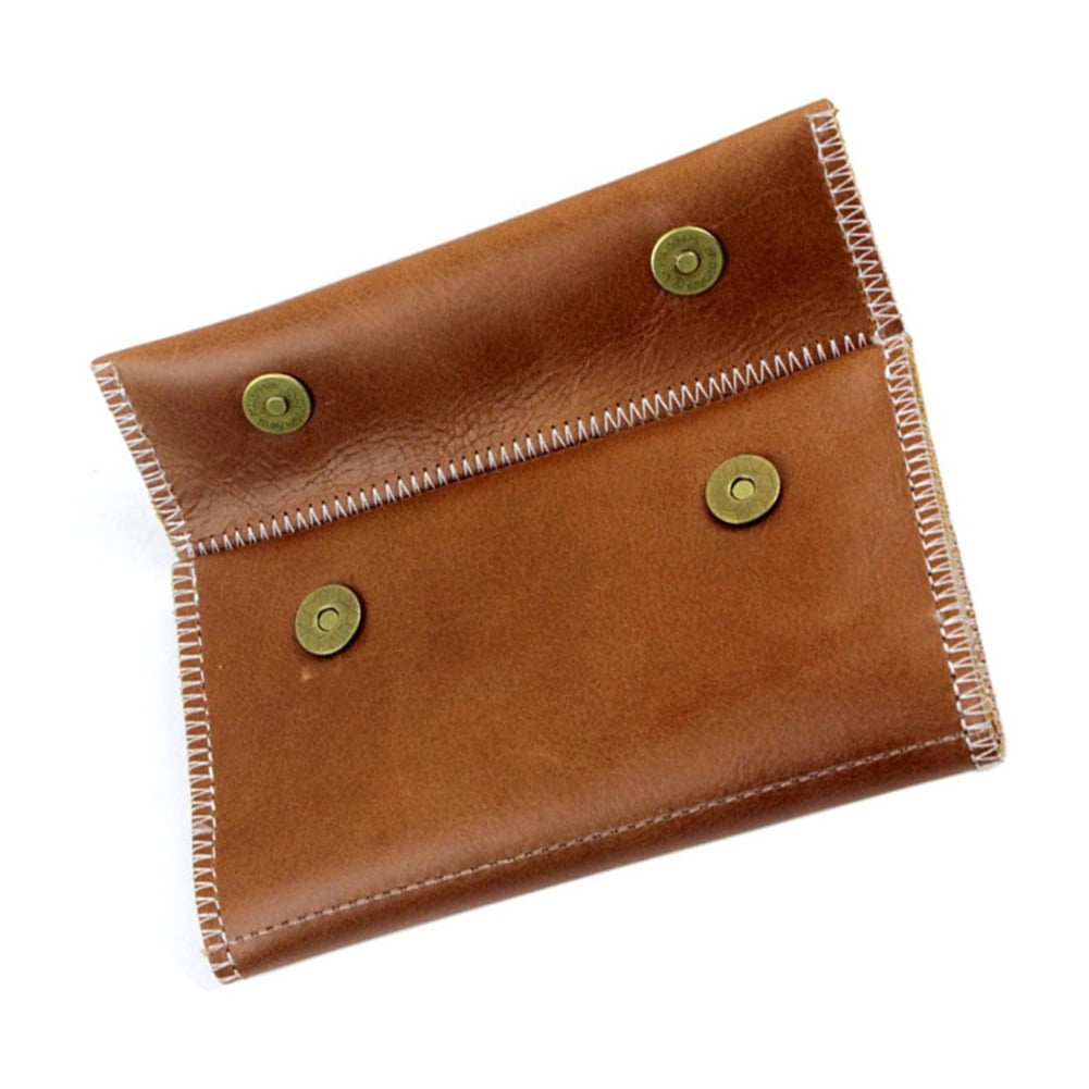 PU Leather Tobacco Pouch Bag Holder Pocket Case Wallet Tip Rolling Paper Holder 