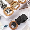 thumbnail image 6 of Kripyery Boho Women Weaving Straw Elastic Waist Band Pin Buckle Belt Dress Jeans Decor, 6 of 7