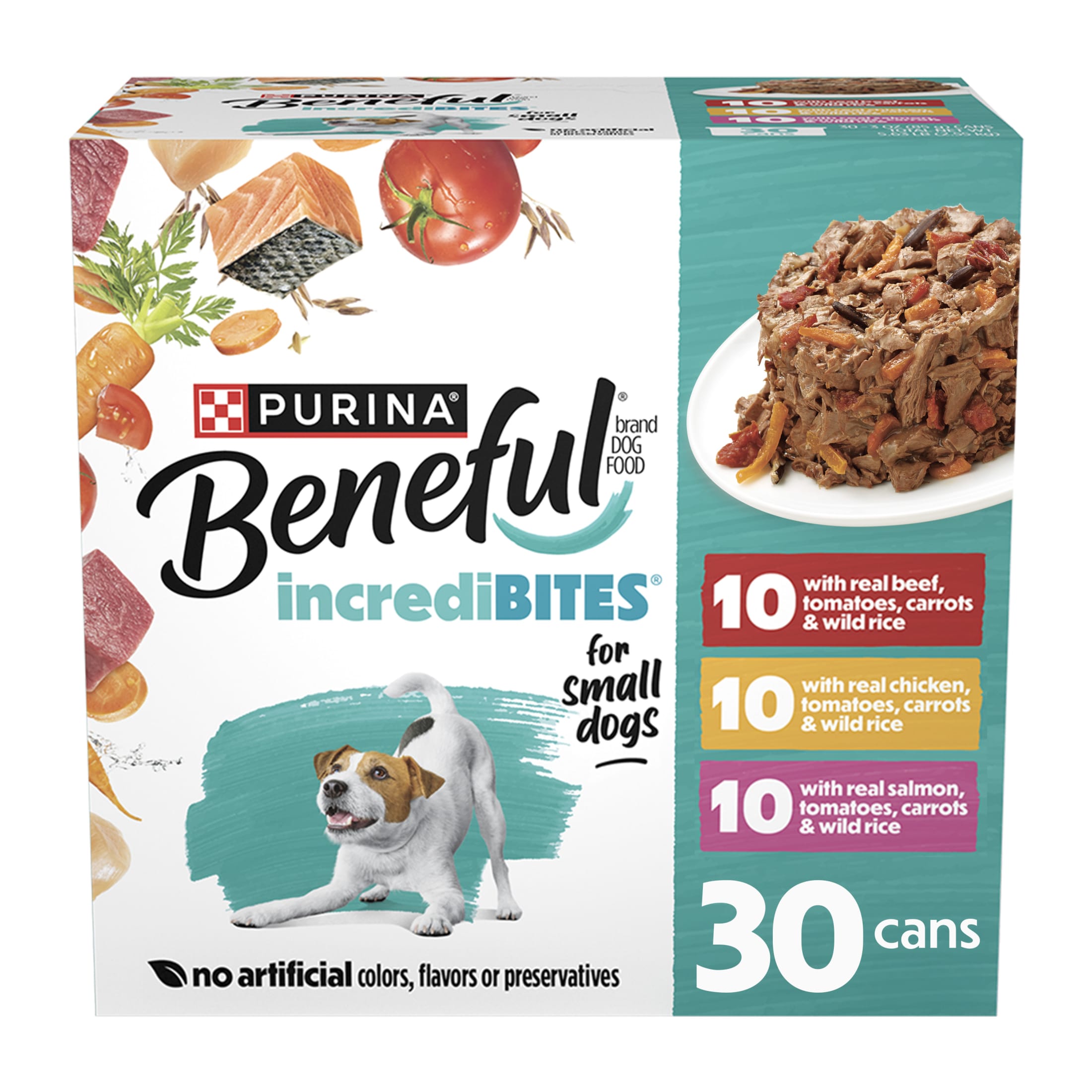 Beneful IncrediBites Small Breed Wet Dog Food Variety Pack, 30 Pack photo 1