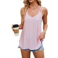 thumbnail image 2 of FJUCHAI Womens Tank Tops Crew Neck Suspenders Vest Tee Loose Tops Solid Color Causal Summer Sleeveless Shirts,Size S-XXL, 2 of 9