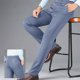 thumbnail image 2 of Ceisia Men's Relaxed Linen Pinstripe Gift Casual Pants Breathable Seam Pleat Design Multi-Color, 2 of 6