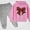 Pink, variant on Vornjynx Girls 2 Piece Outfit (2-13) Hooded Sweatshirt with Christmas Print and Sweatpants Set Casual Clothing Set Pink