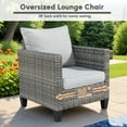 thumbnail image 6 of Ovios 4 Pieces Outdoor Patio Furniture Set with Lighted Coffee Table All-Weather Wicker Rattan Conversation Sofa Set, Beige, 6 of 9
