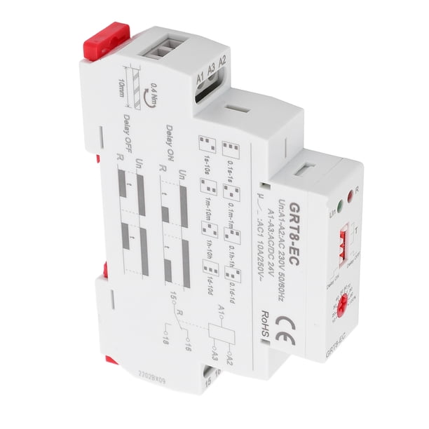 Relé de tiempo con indicador LED, relé de tiempo de doble función, interruptor de relé de tiempo, relé de tiempo multifuncional, ultra sensible