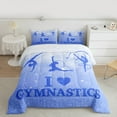 thumbnail image 2 of Castle Fairy Gymnast Girl 2pcs Bedding Comforter Set for Teens,Dance Theme Twin Comforter Sets,Sparkling Sequin Breathable Bedding Set,Lightweight Room Decor, 2 of 8