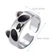 thumbnail image 4 of Anillo abierto con forma de panda para mujer, anillo abierto ajustable, anillo personalizado para niña, 4 of 5