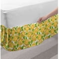 thumbnail image 2 of Sunflowers Bed Skirt, Rhythmic Watercolor Look Helianthus Green Leaves, Elastic Bedskirt Dust Ruffle Wrap Around for Bedding Decor, 4 Sizes, Earth Yellow Multicolor, by Ambesonne, 2 of 2