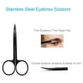 thumbnail image 3 of 5PCS Eyebrow Grooming Kit for Women Men Tweezers, Eyebrow Razor Eyebrow Scissors Bush and Comb Eyebrow Pencil Stainless Steel Eye Brow Trimming Tool with Leather Case, 3 of 5