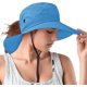 thumbnail image 1 of Ponytail Sun Bucket Hats for Women UV Protection Foldable Mesh Wide Brim Hiking Beach Fishing Summer Safari, 1 of 5