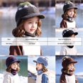 thumbnail image 3 of Enyan Kids Winter Hats Girls Knit Beanie Visor Cap Thick Warm Beanies with Brim for Little Toddler Girl, 3 of 6