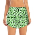 thumbnail image 2 of Gukieu Happy St. Patrick's Day Print Women's Sports Shorts with Drawstring Elastic Waistband for Running, Yoga, Fitness-X-Large, 2 of 7
